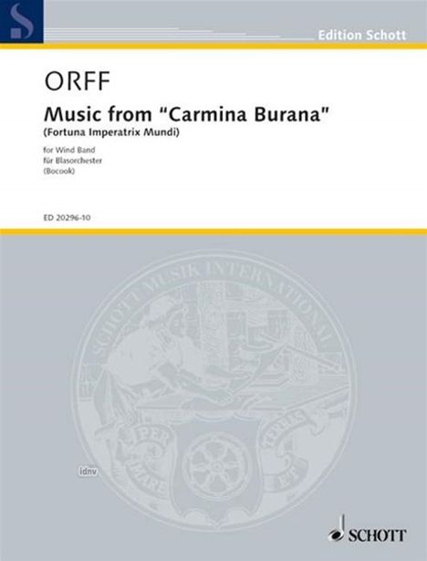 Carl Orff: Music from "Carmina Burana", Noten