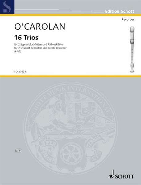 Turlough O'Carolan: 16 Trios, Noten