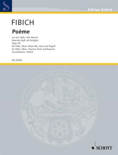 Fibich, Z: Poème, Buch