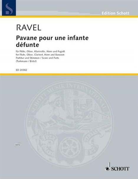 Maurice Ravel: Pavane pour une infante défunte, Noten