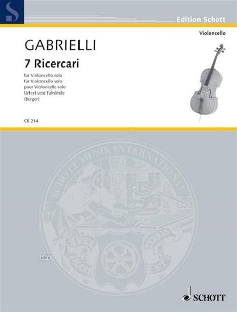 Domenico Gabrielli: 7 Ricercari, Noten