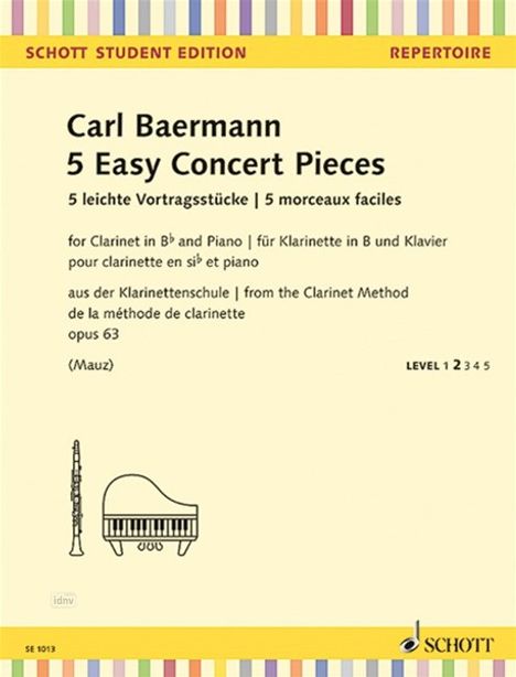 Baermann, C: 5 Easy Concert Pieces Op 63, Buch