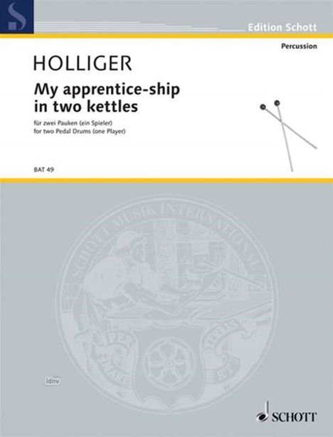Heinz Holliger: My apprentice-ship in two kett, Noten