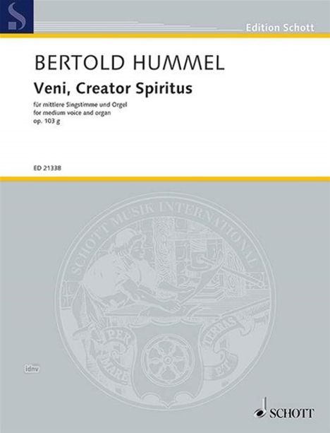 Bertold Hummel: Veni creator spiritus op. 103g, Noten