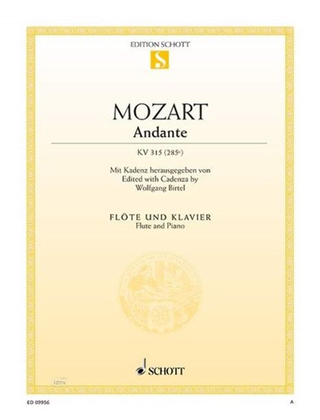 Wolfgang Amadeus Mozart: Andante KV 315 (285e) (1778), Noten