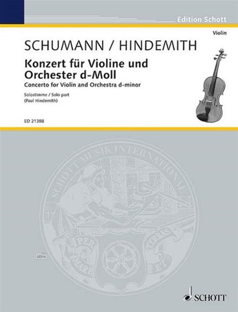 Robert Schumann: Konzert für Violine und Orchester d-Moll op. WoO 1 (1937), Noten