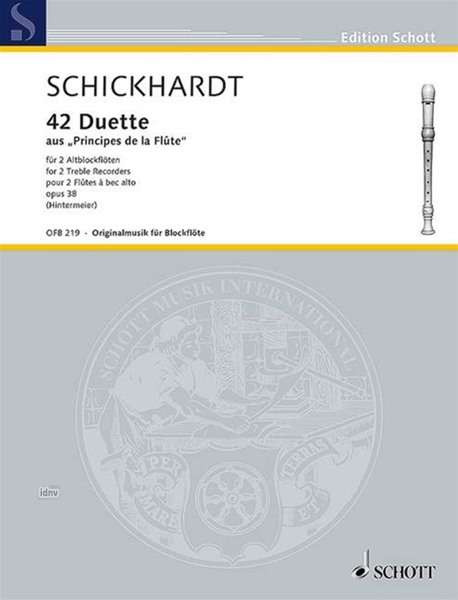 Johann Christian Schickhardt: 42 Duette op. 38, Noten