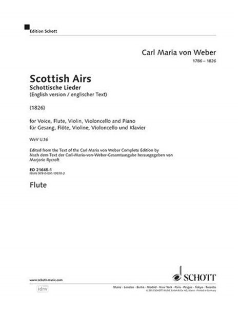 Carl Maria von Weber: Schottische Lieder WeV U. 16 (1826), Noten