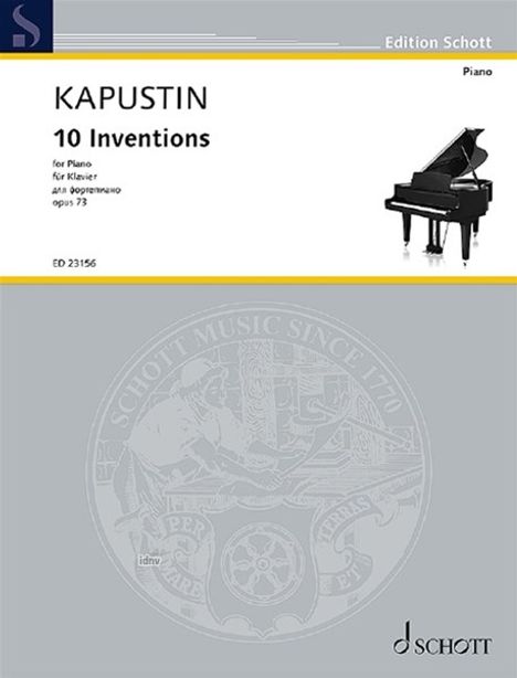 Nikolai Kapustin: 10 Inventions op. 73 (1993), Noten