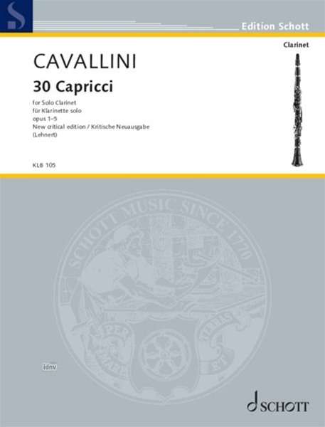 Ernesto Cavallini: 30 Capricci, Noten