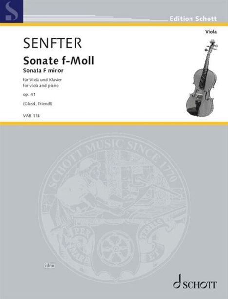 Johanna Senfter: Sonate für Viola und Klavier f-Moll op. 41 (1922), Noten