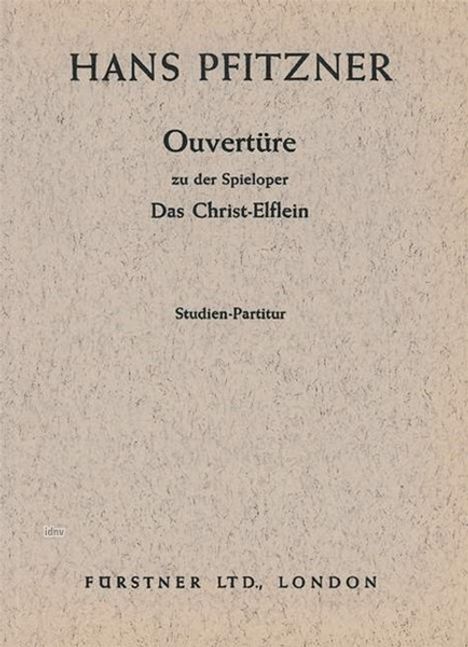 Hans Pfitzner: Das Christ-Elflein op. 20, Noten