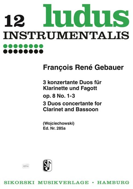 François René Gebauer: 6 konzertante Duos op. 8/1-3, Noten