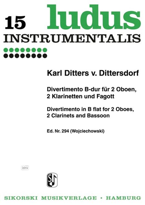 Karl Ditters von Dittersdorf: Divertimento B-Dur, Noten