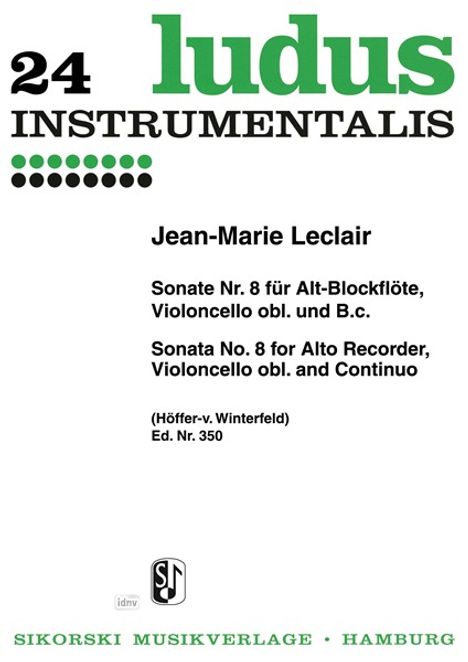Jean Marie Leclair: Sonate Nr. 8, Noten
