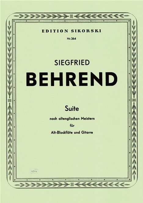 Siegfried Behrend: Suite nach altenglischen Meist, Noten