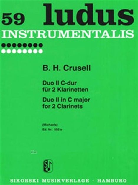 Bernhard Crusell: Duo Nr. 2 C-Dur, Noten