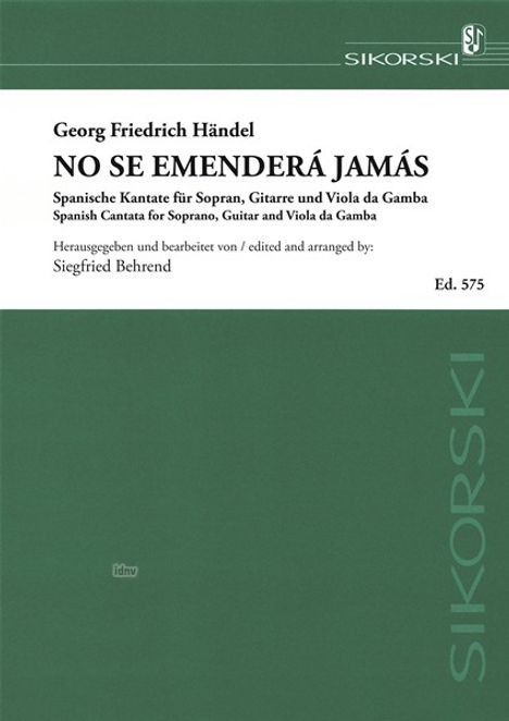 Georg Friedrich Händel: No se emendera jamas, Noten