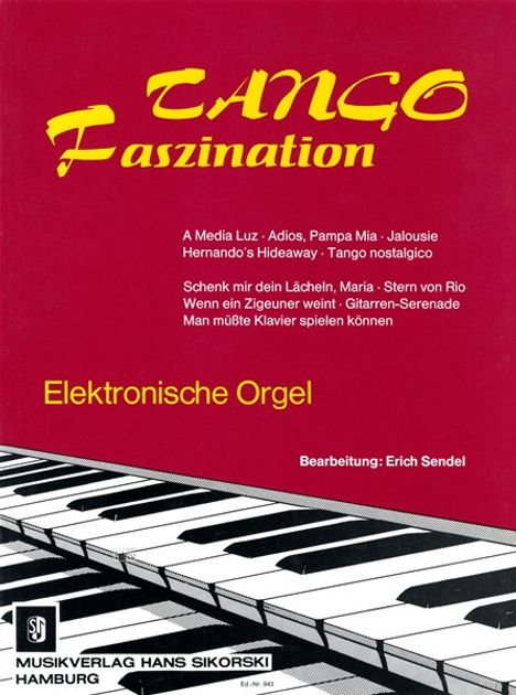 Tango Faszination, Noten