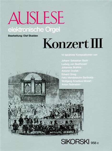 Auslese Konzert III, Noten