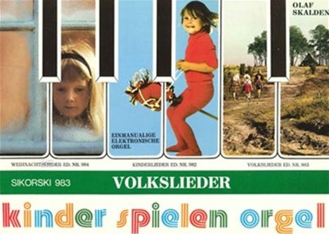 Kinder spielen Orgel: Volkslie, Noten