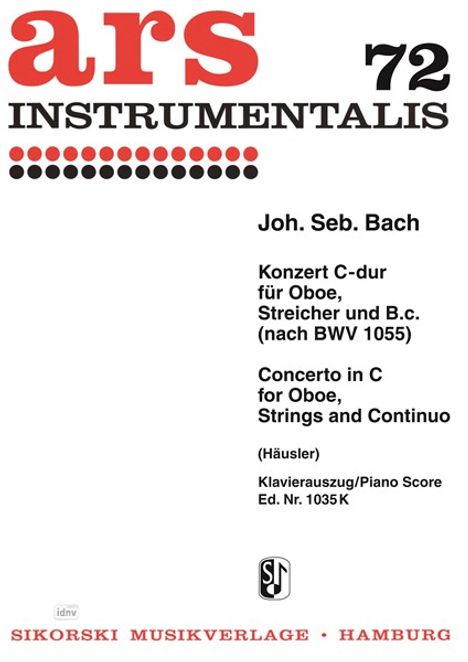 Johann Sebastian Bach: Konzert C-Dur nach BWV 1055, Noten