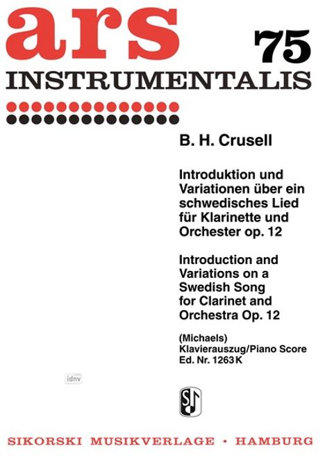 Bernhard Crusell: Introduktion und Variationen ü, Noten