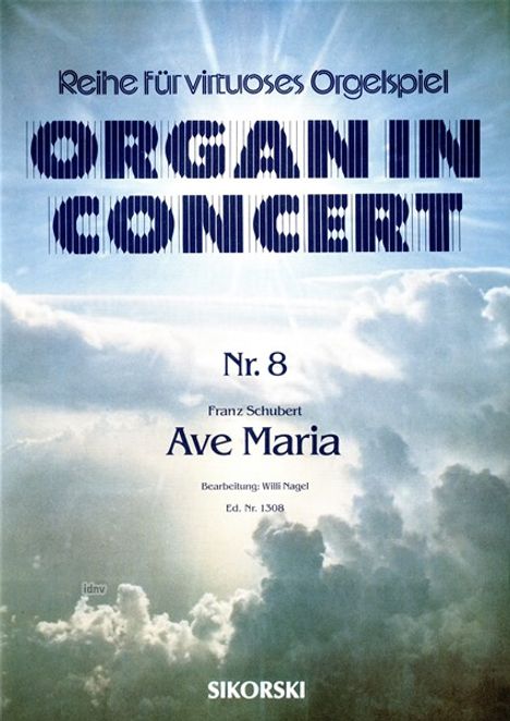 Franz Schubert: Ave Maria für elektronische Orgel, Noten