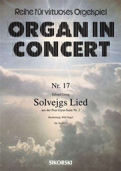 Edvard Grieg: Solvejgs Lied aus der Peer-Gyn, Noten