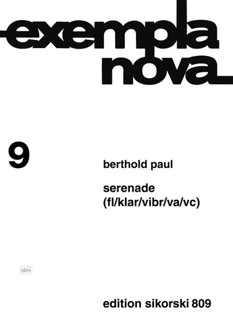 Berthold Paul: Paul,B.             :Sere... /SP /Fl,Klar,Vibr /KT, Noten