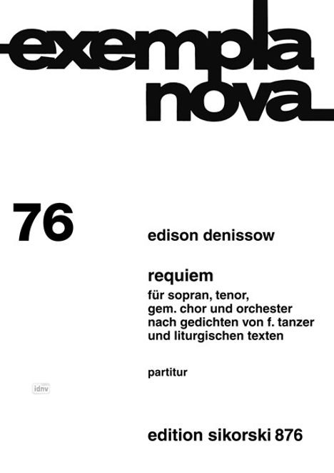 Edison Denissow: Requiem nach Gedichten von F., Noten