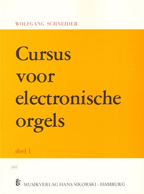 Wolfgang Schneider: Cursus voor electronische orgels, Noten