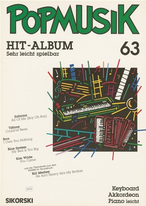 Popmusik Hit-Album, Heft 63, Noten