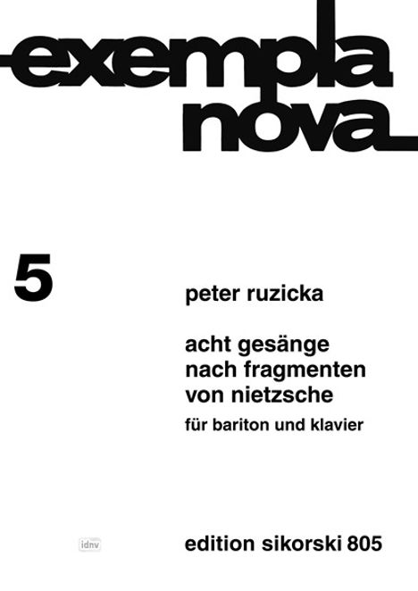 8 Gesänge nach Fragmenten von, Noten