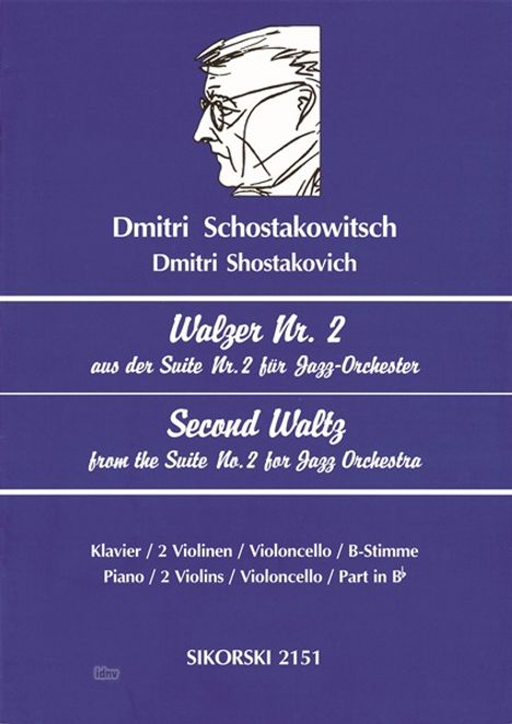 Dmitri Schostakowitsch: Schostak.,D. /Bea:Ro:Walze... /P/SS /V,Klav(V2 /KT, Noten