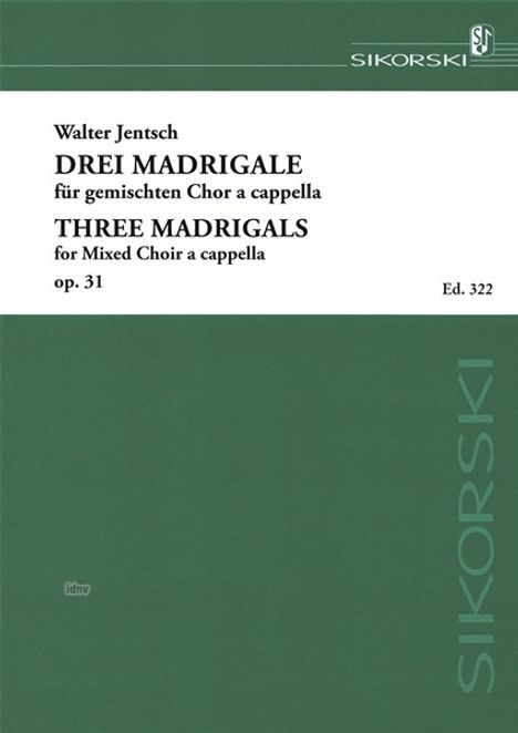 3 Madrigale aus den "Sonetten, Noten