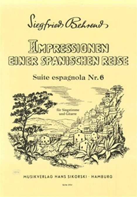 Siegfried Behrend: Impressionen einer spanischen, Noten