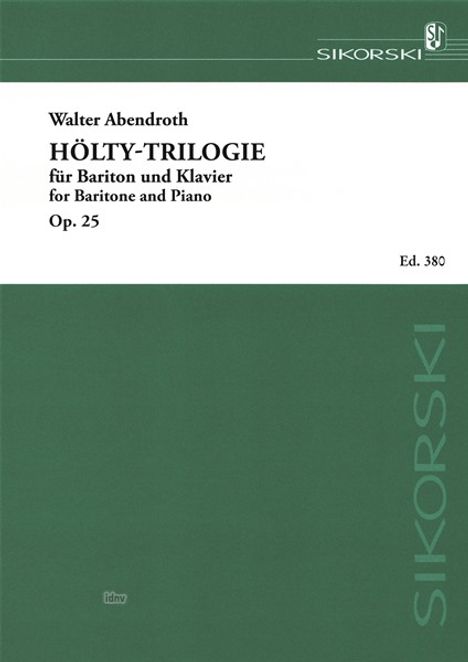 Walter Abendroth: Hölty-Trilogie op. 25, Noten