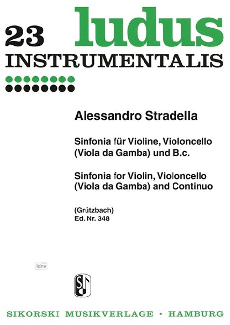 Alessandro Stradella: Sinfonia, Noten