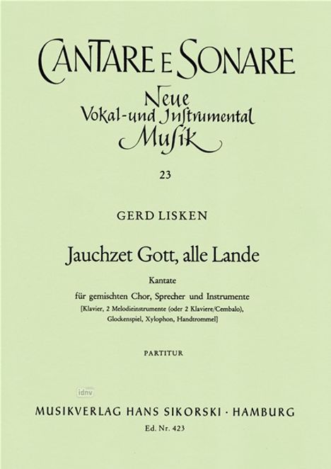 Gerd Lisken: Jauchzet Gott, alle Lande, Noten