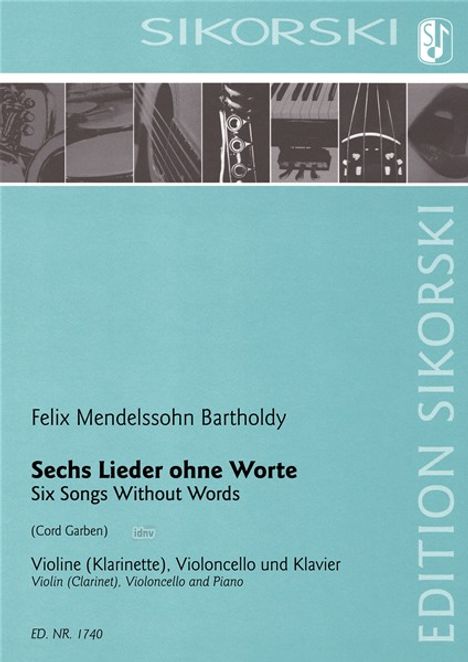 Felix Mendelssohn Bartholdy: 6 Lieder ohne Worte, Noten