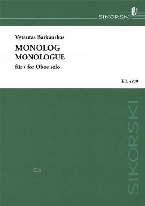 Vytautas Barkauskas: Monolog, Noten