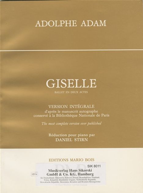 Adolphe Adam: Giselle, Noten