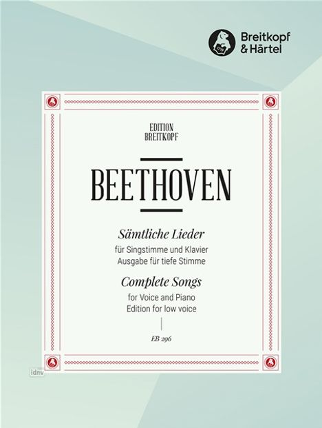 Ludwig van Beethoven: Sämtliche Lieder, Noten