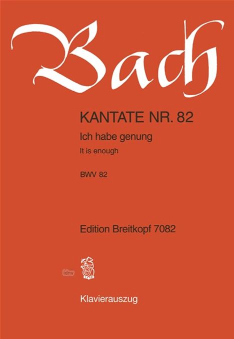 Kantate Nr.82, Fassung für Bass, Klavierauszug, Noten