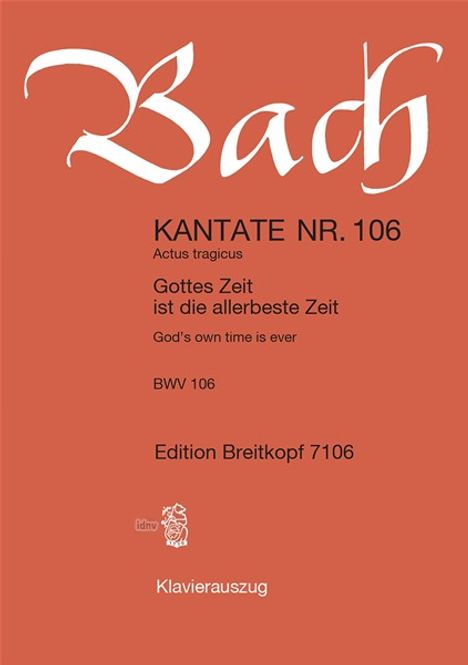 Kantate Nr.106 (Actus tragicus), Klavierauszug, Noten