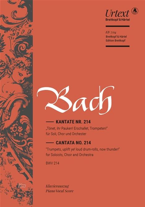 Johann Sebastian Bach: Kantate Nr. 214, Klavierauszug, Noten