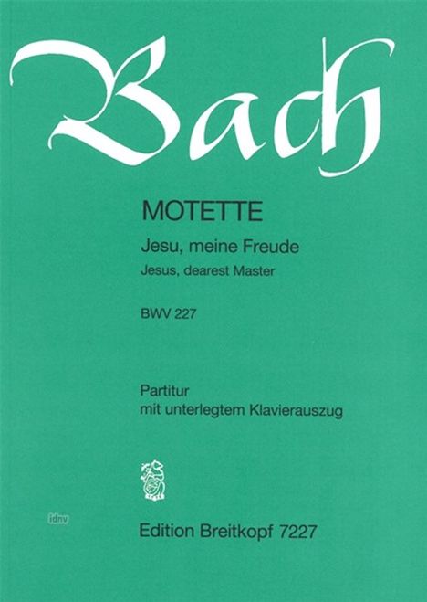 Jesu, meine Freude, Motette e-Moll BWV 227, Chorpartitur, Noten