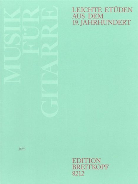 Verschiedene: Leichte Etüden a.d. 19. Jahrh., Noten