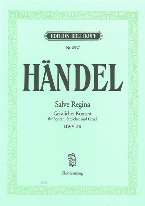 Georg Friedrich Händel: Händel,G.F.         :Salve R...241 /KA /S,Klav /BR, Noten